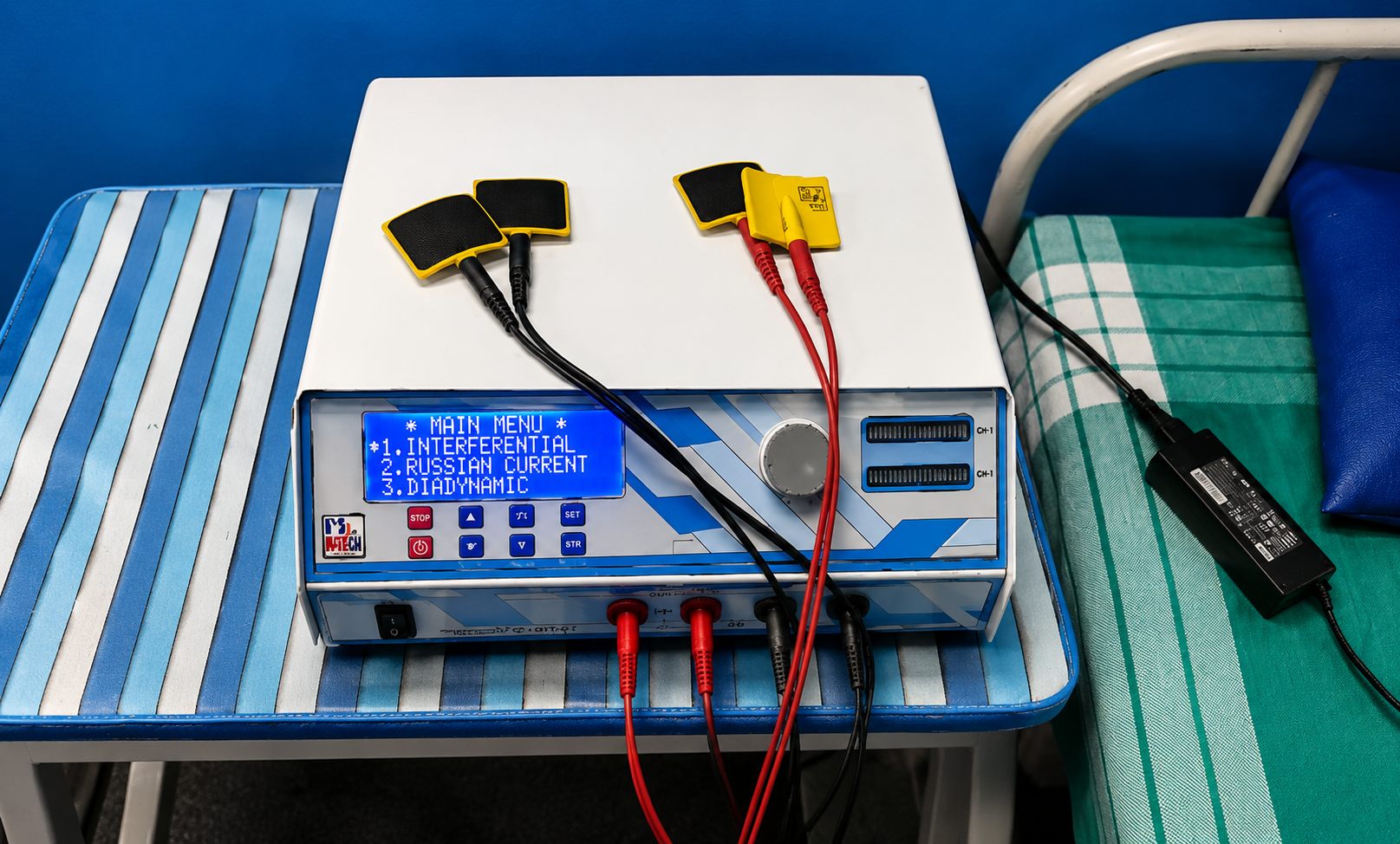 TENS / IFT Stimulator equipment at Yogi Physiotherapy
